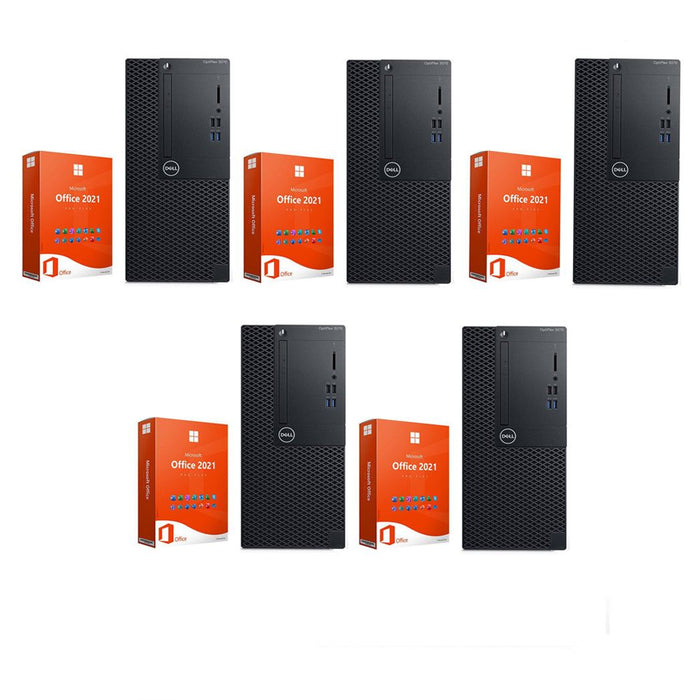 REFURBISHED - 5 X DELL OPTIPLEX 3070 MINI TOWER - I3 9100 - 8GB - 256GB SSD - MS OFFICE 2021 - COMPUTER