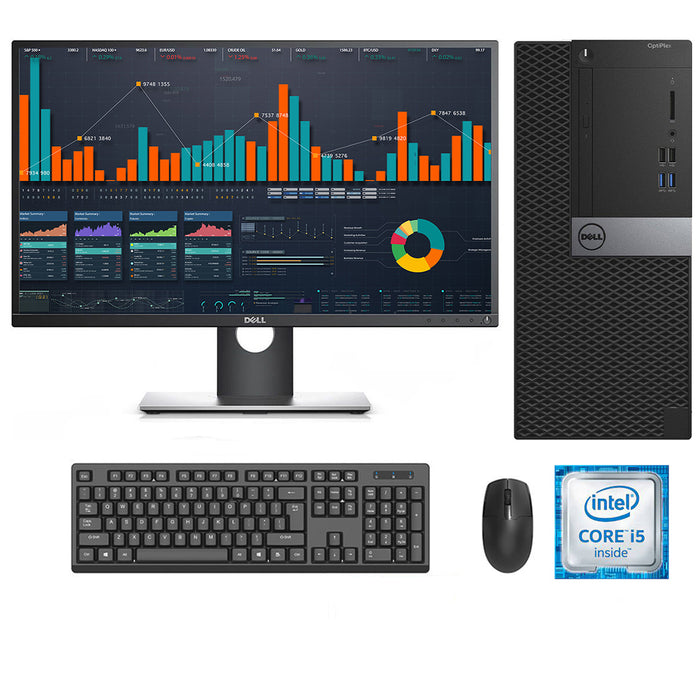 REFURBISHED - DELL OPTIPLEX 5040 MINI TOWER - I5 6500 - 8GB DDR3 - 256GB SSD - 23INCH - DELL - P2417H - LCD - COMPUTER SET