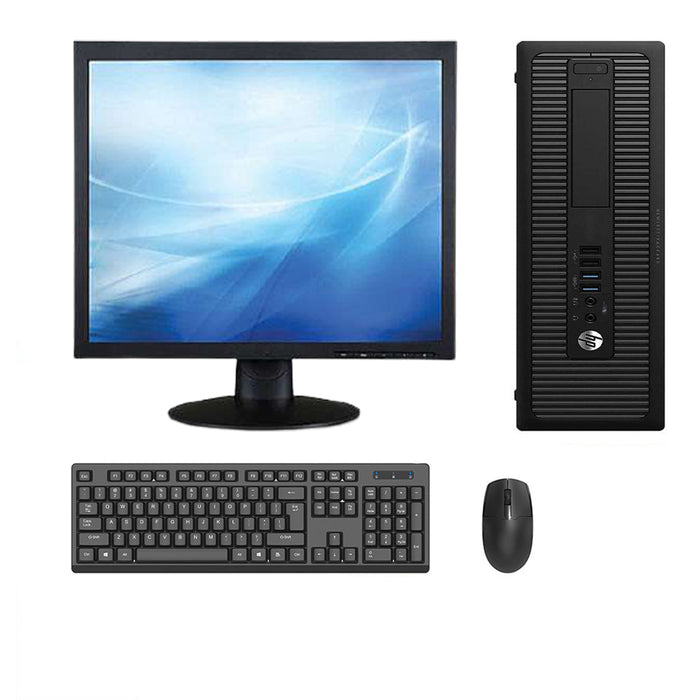 REFURBISHED - HP ELITEDESK 800 G1 SFF - I5 4570 - 8GB DDR3 - 500GB HDD - 19INCH - LG - SQUARE - LCD - COMPUTER SET