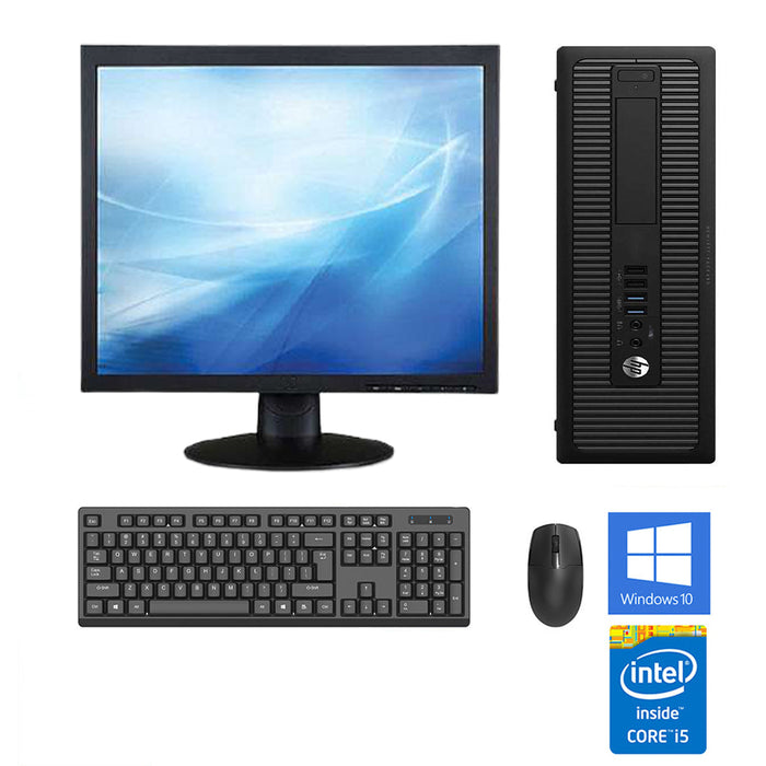 REFURBISHED - HP ELITEDESK 800 G1 SFF - I5 4570 - 8GB DDR3 - 500GB HDD - 19INCH - LG - SQUARE - LCD - COMPUTER SET