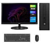 REFURBISHED - HP ELITEDESK 800 G1 SFF - I5 4TH GEN - 8GB DDR3 - 500GB HDD - 19INCH - LG - 19M - LCD - COMPUTER SET