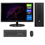 REFURBISHED - HP ELITEDESK 800 G1 SFF - I7 4TH GEN - 8GB DDR3 - 500GB HDD - 19INCH - LG - 19M - LCD - COMPUTER SET