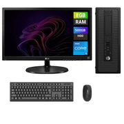 REFURBISHED - HP ELITEDESK 800 G1 SFF - I5 4TH GEN - 8GB DDR3 - 500GB HDD - 19INCH - LG - 19M - LCD - COMPUTER SET