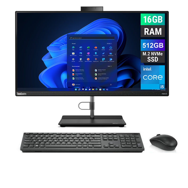 REFURBISHED - LENOVO THINKCENTRE NEO 30A GEN3 - I5 12TH GEN - 16GB DDR4 - 512GB NVME - 23.8 INCH - ALL IN ONE