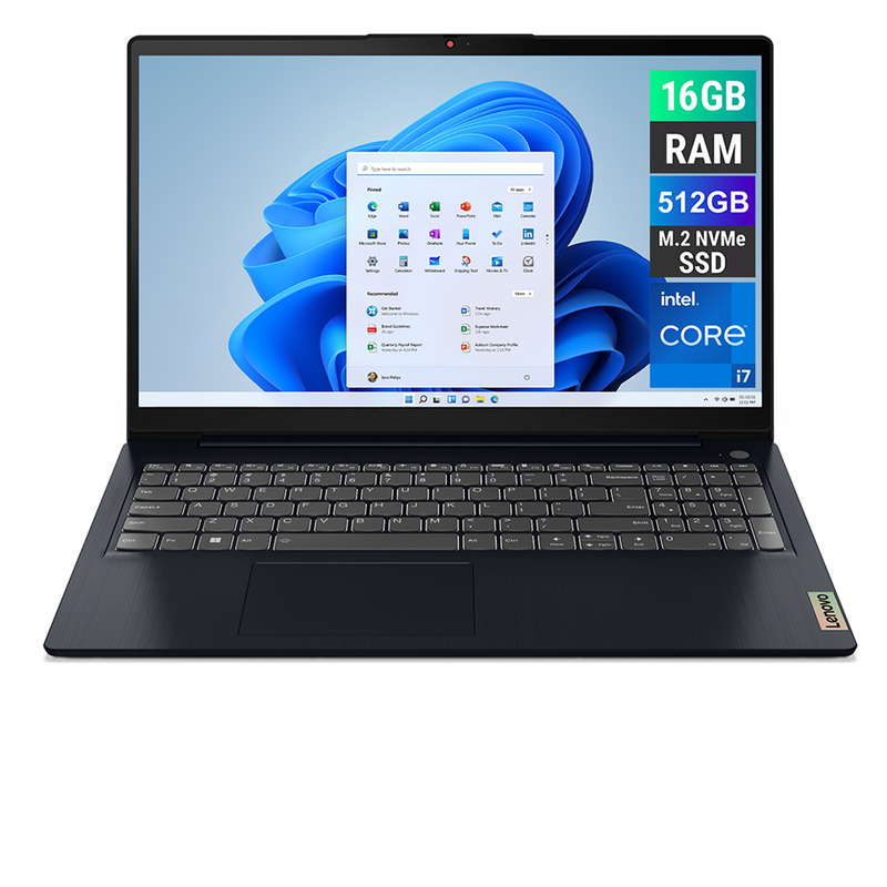 REFURBISHED LENOVO IDEAPAD 3 15IAU7 - I7 1255U - 16GB DDR4 - 512NVME - 15.6 INCH - LAPTOP