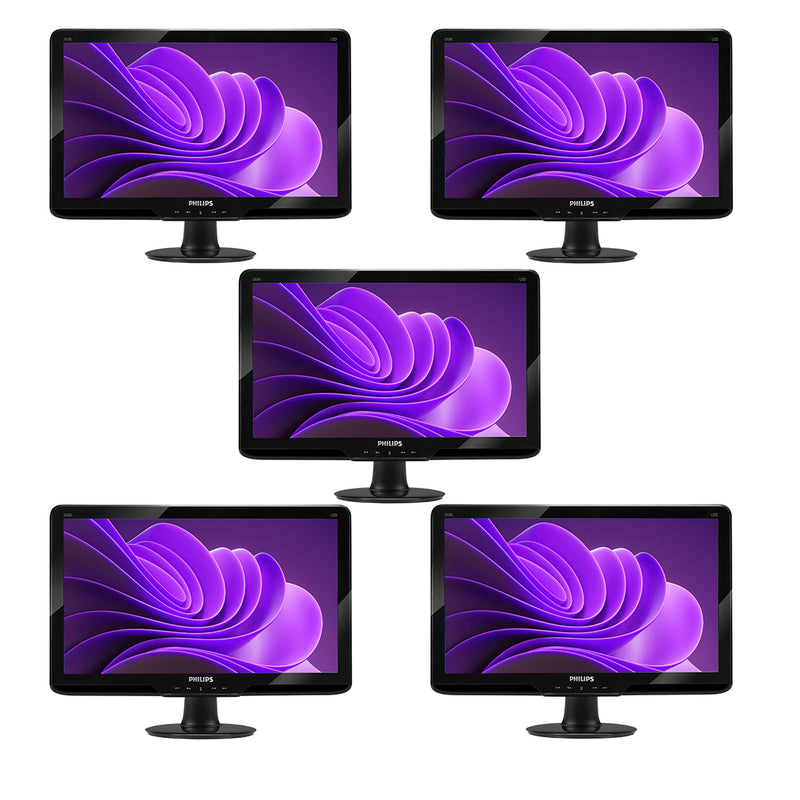 REFURBISHED - 5 X PHILIPS 202EL2 - 20INCH - LED - COMPUTER MONITOR