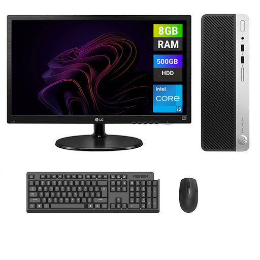 REFURBISHED - HP PRODESK 600 G3 SFF - I5 6TH GEN - 8GB DDR4 - 500GB HDD - 19INCH - LG - LCD - COMPUTER SET